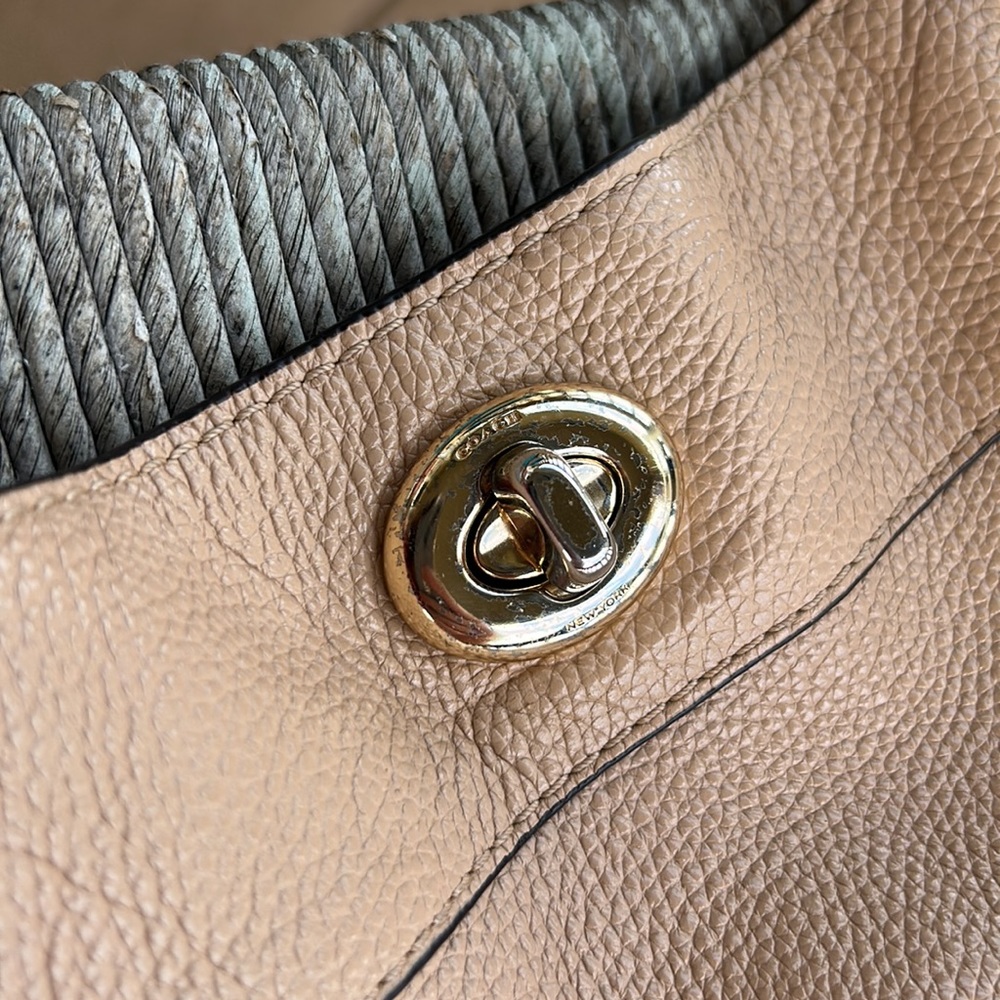COACH Tan Edie Medium Shoulder Bag - Picture 16 of 16